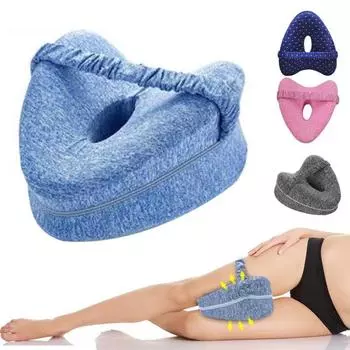 Подушка для ног для беременных женщин, подушка из пены с эффектом памяти в форме сердца, дышащая ткань, подушка для выравнивания боли в ногах, ишиас розовый