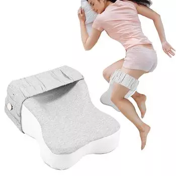 Подушка для ног из пены с эффектом памяти, подушка для сна на коленях, ортопедическая, для спины, для поддержки тазобедренного сустава, мягкая, эргономичная, для поддержки ног серый