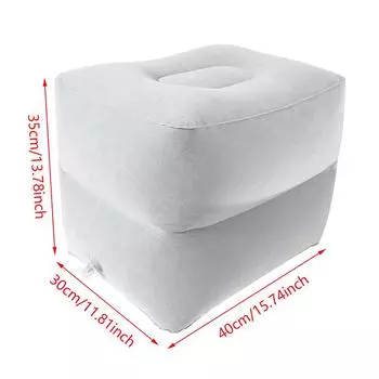 Подушка для ног из ПВХ для сна в полете, подушка для отдыха в самолете, подушка для кошек, автобус, надувная подушка для отдыха в путешествии, подушка для ног серый