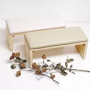 Подушка для ногтей, двухслойная подушка для подлокотника для маникюра с длительным сроком службы из дерева для женщин кофейный