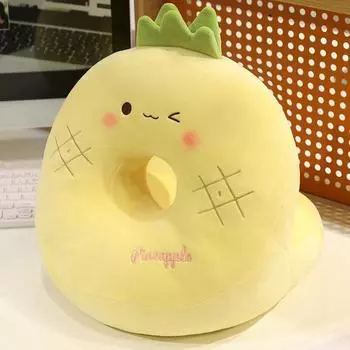 Подушка для обеденного перерыва в офисе с отверстием, дышащая подушка, студенческая подушка для сна, милая форма фрукта, подушка двойного назначения 30*30cm