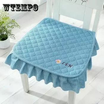 Подушка для обеденного стула Four Seasons, плюшевая подушка для стула, утолщенный противоскользящий ремень, чехол для табурета, подушка