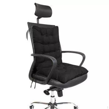 Подушка для обеденного стула на подкладке с завязками, толстое мягкое сиденье-качалка для чёрный