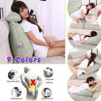 Подушка для облегчения боли в спине Кровать Подушка для спины Поддержка ТВ Чтение Спинка Сиденье Мягкий диван Офисный стул Подушка для гостиной Домашний декор Офисные принадлежности вино красного