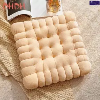 Подушка для офисного кресла с эффектом памяти, квадратный коврик, хлопковая обивка, мягкая подушка, подушка для сиденья дома или автомобиля, милая подушка 40x40cm