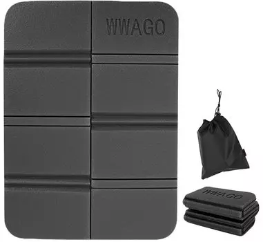 Подушка для отдыха в сауне, сиденье, удобная сумка для хранения в горных видах спорта, в комплекте коврик, складной, 8-складное сиденье, коврик, компактный, подушка, коврик, сиденье, чёрный