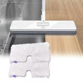 Подушка для паровой швабры Моющаяся Устойчивая к разрыву Простая установка Утолщенная многоразовая бытовая швабра Аксессуары для швабры Замена чистящей ткани белый