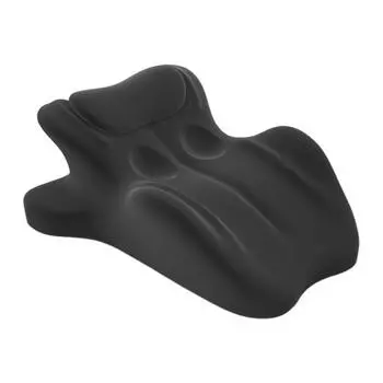 Подушка для пары Подушка для спины с волнообразным дизайном Эргономичная поддержка осанки Подушка для ягодиц из пены с памятью Клин для ног для сидения и лежания Грудь и спина чёрный