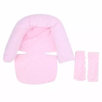 Подушка для поддержки головы и тела младенца, удобная утолщенная подушка для сиденья детской коляски, гнездо, светло-розовая серый