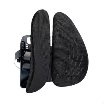 Подушка для поддержки поясницы, аксессуары, регулируемая автомобильная подушка, эргономичная сетчатая спинка для игрового кресла, длинная чёрный