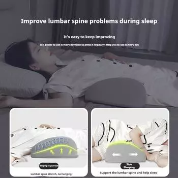 Подушка для поддержки поясницы для сна, моющаяся подушка-валик, эргономичная подушка для талии, офисное кресло, женский диван, автомобильное сиденье для беременных 49x28x13cm серый