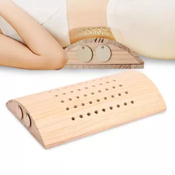 Подушка для поддержки поясницы, дышащая с чехлом, деревянная подголовник для сауны, спинка для