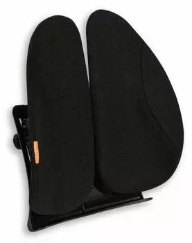 Подушка для поддержки поясницы Karada Factory из полиэстера Zazen, приблизительная ширина 40 x глубина 14 x высота 40 см, черная, для поддержки осанки KF-625242