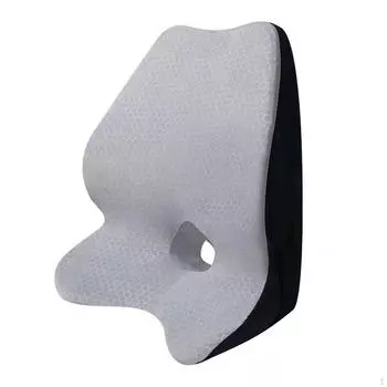 Подушка для поддержки поясницы, подушка для спины, удобная подушка для сиденья автомобиля серый