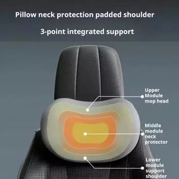 Подушка для поддержки поясницы в автомобиль, комплект подушек для шеи, подушка с эффектом памяти для облегчения боли в шее и спине, регулируемый ремень, дорожная подушка для офисного кресла, автомобильное сиденье чёрный