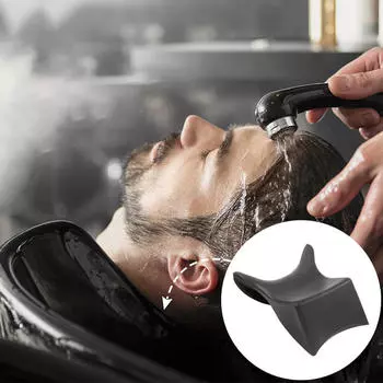 Подушка для поддержки шеи для салона, мойка, раковина, инструмент для мытья волос, бесшовная подкладка из искусственной кожи