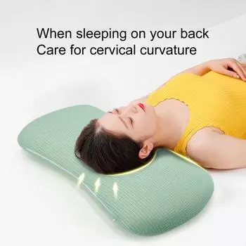 Подушка для поддержки шеи Подушка для облегчения боли в шее и плечах Эргономичная подушка из пены с эффектом памяти розовый