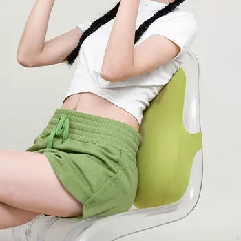 Подушка для поддержки спины для водительских и офисных кресел зелёный