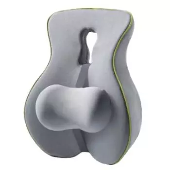 Подушка для поддержки спины Подушка для поясничной поддержки из пены с памятью Поддержка спины для стула серый
