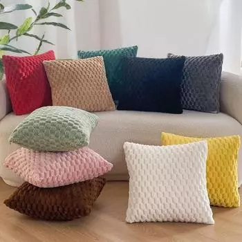 Подушка для поддержки талии в стиле «снежинка» из бархата, однотонная, для офиса и дома 43*43cm/Cushion Cover