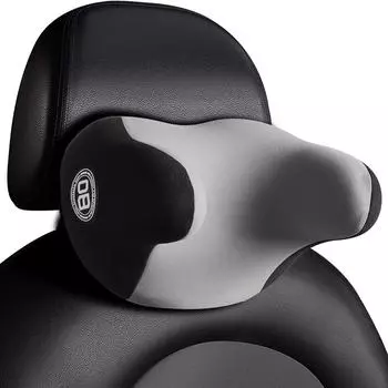 Подушка для подголовника автомобиля для сна, отдыха во время путешествий, подушка для шеи, удобная подушка с эффектом памяти, U-образный эргономичный дизайн, мягкая поддержка серый