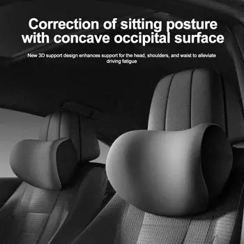 Подушка для подголовника автомобиля Подушка для автомобильного сиденья Подголовник Защитная подушка для шеи Подголовник для автомобильного сиденья Хлопок с эффектом памяти