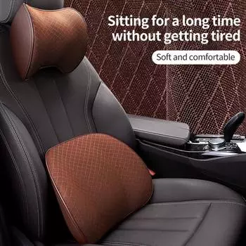 Подушка для подголовника Износостойкая мягкая высокая эластичность Дышащая текстура Спинка Удобная поддержка шеи Эргономичная A бежевый