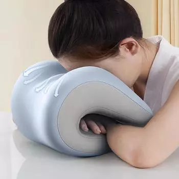 Подушка для подголовника с эффектом памяти и подушкой для шеи в офисном кресле бежевый