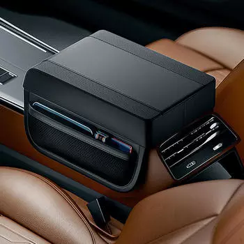 Подушка для подлокотника автомобиля, накладка на среднюю консоль, защита карманов для хранения, мягкая искусственная кожа коричневый