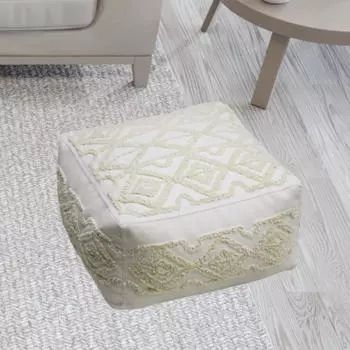 Подушка для пола Медитация Богемный Удобная квадратная декоративная подушка для сиденья белый