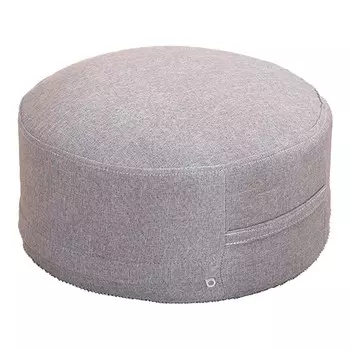 Подушка для пола толщиной 20 см из хлопчатобумажной ткани, мягкая, удобная, съемная, круглая, для дома Diameter 30cm (Kids Style) светло-серый