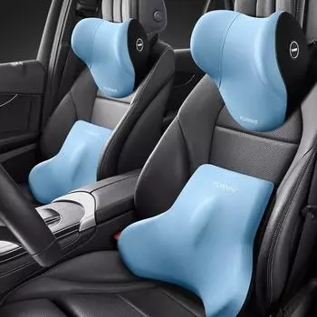 Подушка для поясничной поддержки подголовника автомобиля с эффектом памяти для спины и шеи. Headrest 1pc оранжевый