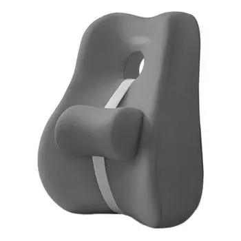 Подушка для поясничной поддержки Подушка для поддержки спины из пены с эффектом памяти Поясничная подушка для стула с регулируемым ползунком для офисного стула, компьютерного кресла, для долгих часов сидения