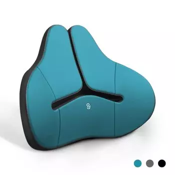 Подушка для поясницы Meikaso, модная подушка для спины, автомобильная подушка, подушка для талии, усовершенствованная подушка для вождения, удобная подушка с функцией памяти для поясницы синий