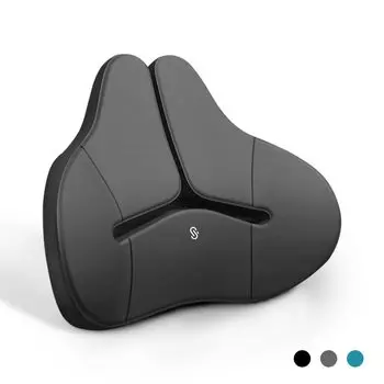 Подушка для поясницы Meikaso, модная спинка, автомобильная подушка, подушка для талии, обновление сидений, удобная подушка для поясницы с эффектом памяти чёрный