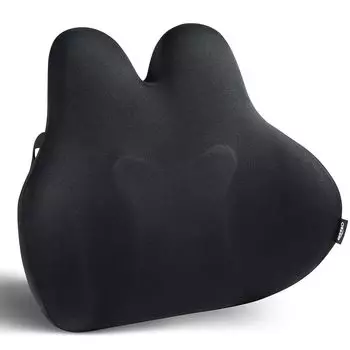 Подушка для поясницы Oasser, поясничная поддержка, подушка для сиденья автомобиля, поясничная подушка, для дальних поездок, офисное кресло, для домашнего использования, поясничная подушка с фиксированным ремешком для автомобиля чёрный