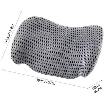 Подушка для поясницы с эффектом памяти для облегчения боли в пояснице для автомобильных сидений, офисных кресел, игровых консолей, диванов, кресел-реклайнеров, кроватей чёрный