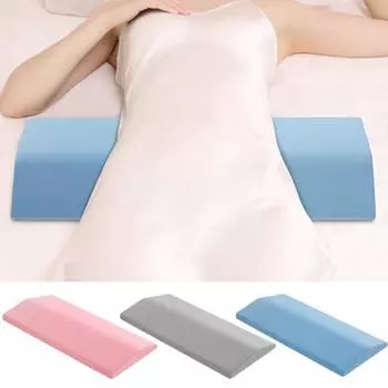 Подушка для поясницы с эффектом памяти, облегчение боли в спине, поддерживающая подушка для талии, клиновидная подушка для спины, живота, спящих, подушка для отдыха на кровати, для автомобильного дивана синий