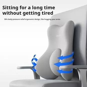 Подушка для поясницы с эффектом памяти, подушка для поясницы в автомобиль, офисное кресло, послеродовая поддержка талии, многофункциональная подушка для облегчения боли светло-серый