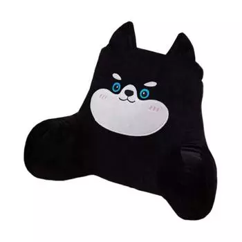 Подушка для поясницы с поддержкой для рук Мультяшная плюшевая подушка-плед Набивная поясничная подушка Подушка для спины для дивана, кровати, кушетки, офисного кресла