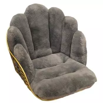 Подушка для поясницы, ультрамягкая утолщенная подушка для украшения дома, полузакрытая мультяшная плюшевая подушка для обеденного стула, коврик для массажа спины для офиса темно-серого