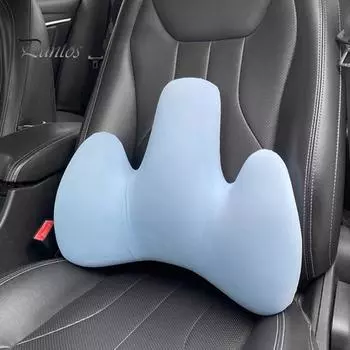 Подушка для поясницы в автомобиль, подушка для спины из пеноматериала с эффектом памяти и многозонной поддержкой, эргономичная подушка для талии в кресло темно-серого