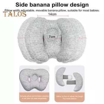 Подушка для путешествий для младенцев 2 в 1, съемная конструкция, регулируемая ширина, подушка для поддержки шеи и головы, вставка для автокресла и коляски, подушка для поддержки головы и шеи небесно-голубой