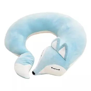 Подушка для путешествий U-образная с шеей, милая подушка для сна в виде лисы, декоративная подушка для сна в офисе 30*30*8 см