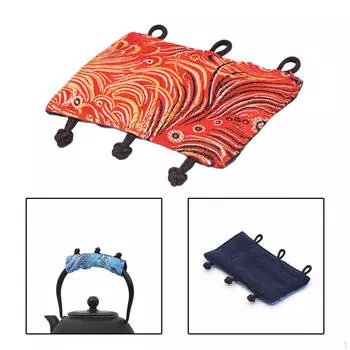 Подушка для ручки чайника, защита от ожогов, ручка, перчатка, чехол для чайника, рукав для красный