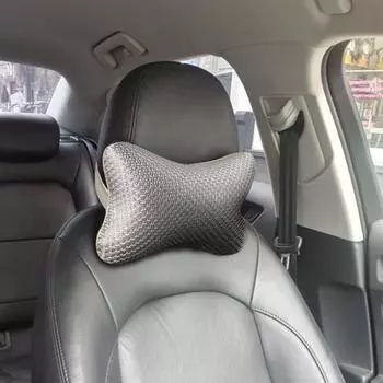 Подушка для шеи автомобиля, 1 шт., мягкий подголовник для автомобиля, аксессуары для интерьера, поддержка шеи и головы серый