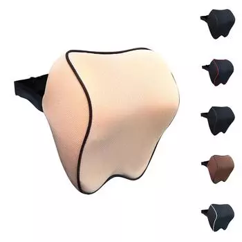 Подушка для шеи автомобиля, мягкая подушка для подголовника автомобиля для вождения с регулируемым ремнем, подушка для шеи из пены с эффектом памяти One Size