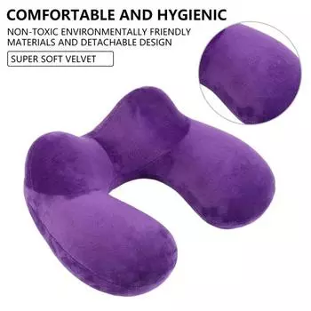 Подушка для шеи для сна Легкая, не удушающая, герметичная подушка для шеи Эргономичная изогнутая подушка для путешествий Подушка для шеи для сна Дорожные принадлежности серый