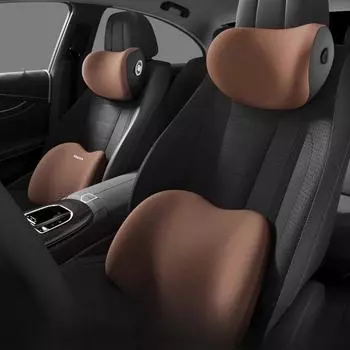 Подушка для шеи и подголовника автомобиля из пеноматериала с эффектом памяти и поддержкой поясницы - универсальная поддержка Four Seasons headrest 9788A чёрный