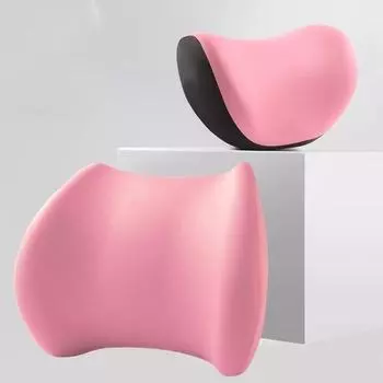 Подушка для шеи из авиационного пенного материала с эффектом памяти для автомобильного подголовника и поясничной поддержки car headrest серый